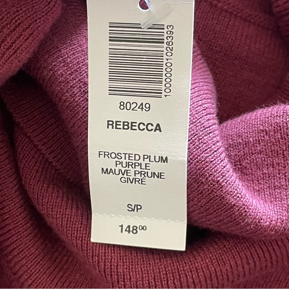 Aritzia Wilfred Rebecca Frosted Plum Purple Knit Turtleneck Long Sleeve Dress - Picture 8 of 13